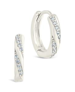 Серьги-кольца Adelise из стерлингового серебра Sterling Forever, Silver