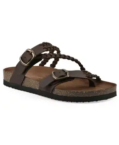 Женские сандалии Haziest с круглым носком на плоской подошве White Mountain, коричневый