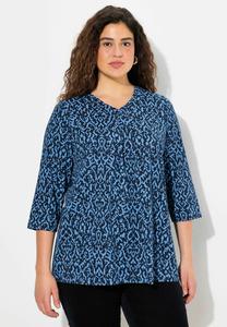 Топ с длинными рукавами GEOMETRIC 3/4 SLEEVE TEE Ulla Popken, темно-синий