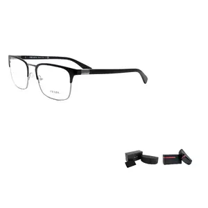 PRADA Квадратные очки для мужчин, Matte Black/Silver