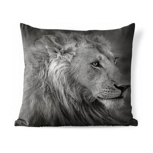 Уличная подушка MuchoWow - Лев - Животные - Портрет - 45x45 см - Устойчивость к атмосферным воздействиям - Подушка для отдыха - Чехлы для подушек - Декоративные чехлы для подушек - Декоративные чехлы для подушек, мультиколор