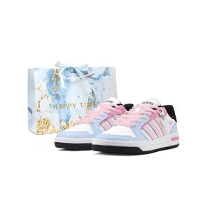 Adidas Neo Женские баскетбольные кроссовки low top vintage anti slip wear resistant синий розовый