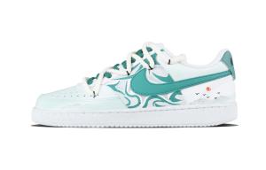 Nike Кроссовки Court Green Mountain Trails, устойчивые к истиранию, низкие, для скейтбординга, унисекс, белые, зеленые