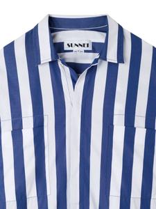 Sunnei полосатая рубашка, синий