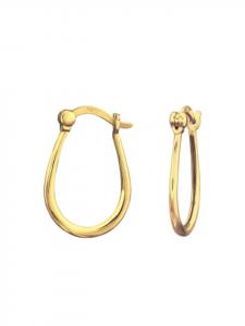 Alexander York Серьги-кольца FRENCH LOCK из золота, изготовлены из серебра 925 пробы, комплект из двух золотых элементов