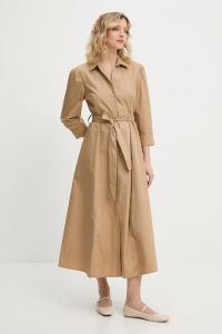 Хлопковое платье Answear.Lab, бежевый