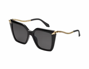 Солнцезащитные очки Serpenti Bvlgari, черный