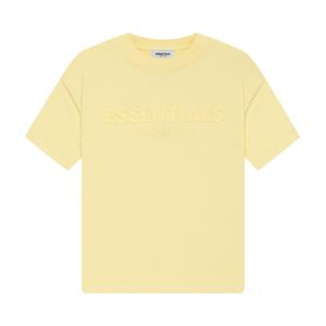 Детская футболка с короткими рукавами Fear of God Essentials, цвет Лимонад
