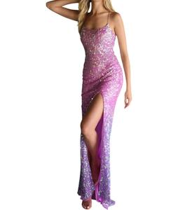 Платье для выпускного Omber с пайетками в орхидейном оттенке Primavera, Orchid