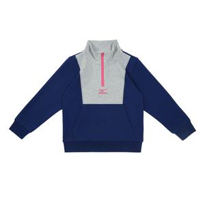 Детский свитшот Mizuno, серо-голубой