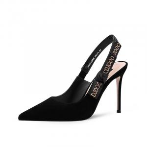 Тонкий каблук Высокие каблуки 7 см Женские черные JOOC, Классический черный [Высота каблука 7 см]