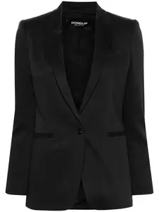 Твиловый блейзер из смесового хлопка DONDUP, черный
