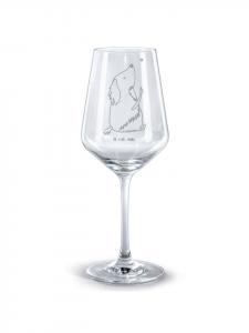 Бокал для красного вина, собачья любовь, ничего не говори, прозрачный Mr. & Mrs. Panda