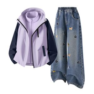 Детская повседневная спортивная одежда Disney, фиолетовый