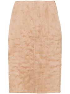 Fabiana Filippi декорированная юбка миди, коричневый