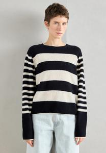 Джемпер Marc O'Polo LONGSLEEVE ROUND NECK STRIPED, Deep Night Blue/Dark Blue
