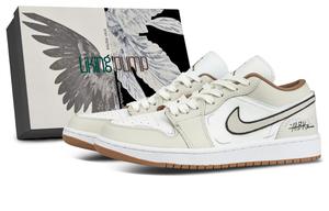 Air 1 устойчивые к истиранию низкие баскетбольные кроссовки Unisex Beige Jordan, Ecru