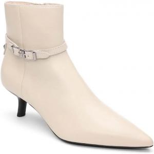 Женские ботильоны ASH Britney - стильные кожаные ботинки, Talc