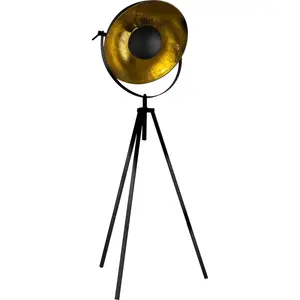 Торшер LENN E27 1 шт., поворотный и наклонный, регулируемый по высоте, для жилых помещений Globo Lighting, черный