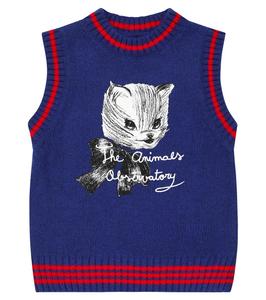 Жилет-свитер вязки «летучая мышь» The Animals Observatory, синий