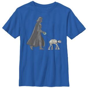 Футболка с рисунком «Дарт Вейдер AT-AT Walker» для мальчиков 8–20 лет Star Wars, цвет Royal