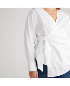 Женская рубашка-халат Beacon из эластичного поплина Universal Standard, White