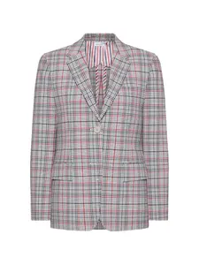 Пиджак в клетку Thom Browne, серый