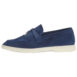 Loro Piana Summer Charms Walk Casual Single Shoes Women's Dark Blue