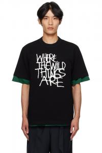 Футболка «Там, где живут чудовища» Sacai, черный