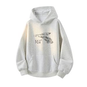 Толстовка Unisex Hooded Thickened Regular 361°, белый heather серый