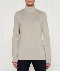 Водолазка мужская Boss Orange тонкая с добавлением шерсти, бежевый