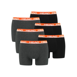 Боксеры HEAD short 6er Pack, цвет grau/orange