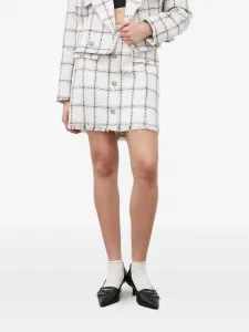Юбка мини в клетку Bruuns Bazaar, белый