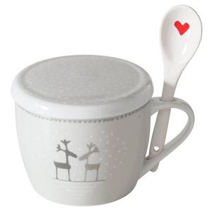Рождественская кружка Jumbo Lovelies 600 мл Boltze Home, светло-серый