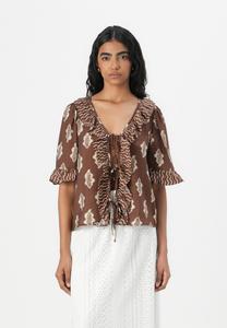 Блуза VMROMA TIE Vero Moda, коричневый