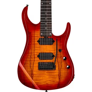 Электрогитара Sterling by Music Man JP157D John Petrucci Signature с звукоснимателями DiMarzio, 7 струн, Blood Orange Burst