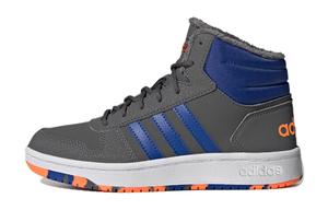 Баскетбольные кроссовки Hoops Mid Kids, детские, среднего размера, серые/синие/белые Adidas Neo