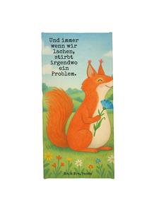 Mr. & Mrs. Panda Спортивное полотенце с изображением белки и цветка, а также надписью белого цвета