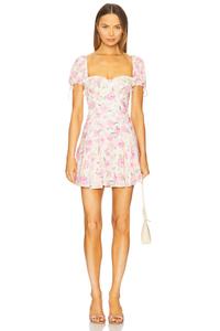 Мини-платье Priscilla Majorelle, vintage pink & ivory