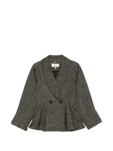 Двубортный приталенный жакет Chloe, серый