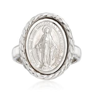 Чудотворное овальное кольцо Ross-Simons из итальянского стерлингового серебра Ross-Simons, белый