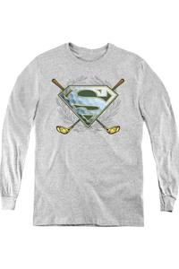 Футболка с длинным рукавом для детей "Superman Fore" Gildan, Athletic Heather