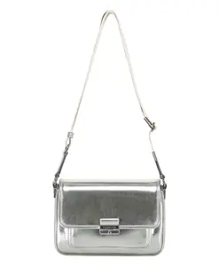 Стильная сумка через плечо с клапаном. Michael Kors, серый