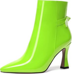 Женские вечерние сексуальные ботильоны SKYSTERRY с острым носком, лаковой отделкой и высокой шпилькой 3,3 дюйма