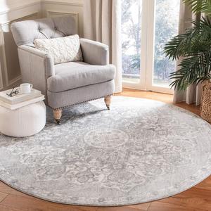 Ковер SAFAVIEH, 366 x 366 см, Brentwood Collection Grey/Ivory BNT802F Medallion Distressed Non-Shedding