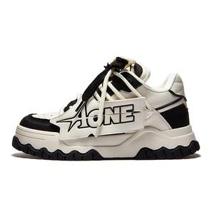 A1 Кроссовки для скейтбординга с защитой от истирания, низкие, на объемной подошве, унисекс, черно-белые, цвет Black White