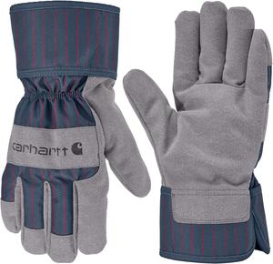Мужские перчатки Carhartt GL0839M с защитными манжетами из синтетической замши, Steel Navy Rr Stripe