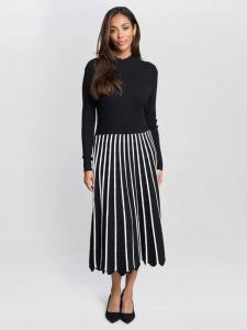 Женское трикотажное платье Gina Bacconi, Black/White