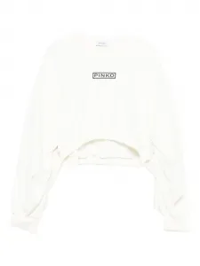 Толстовка с вышитым логотипом Pinko Kids, белый