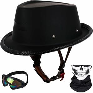 Полушлем CFZWJ в стиле вестерн, черный